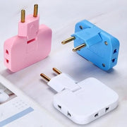 Wireless 3 In 1 Foldable Wall Plug Adapter  Socket  Converter (1 Pc) thumbnail 3