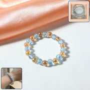 Elegant Dual-tone Crystal Beaded Stretch Bracelet (1 Pc) thumbnail 1