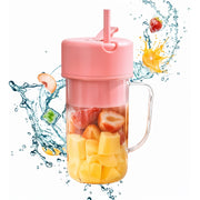 Portable Crusher Juicer With Handle  Straw Usb Rechargeable 6 Blades (420 Ml) thumbnail 3