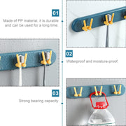 4702 Toothbrush Holder Plastic Bathroom Accessories Organizer Wall Mounted Hanging Mount Shelf  Hooks (1pc) thumbnail 6