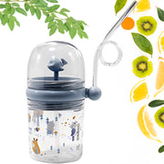 8419 Baby Drinking Cup With Straw And Lid Water Whale Spray Fountain Sippy Cup Bottles Childrens Pot Toddler Tumbler Mug Spill Proofbirthday Party Gift Drinking Cup (1 Pc) thumbnail 1