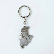 Elegant Metal Lord Krishna Engraved Keychain 1 Pc thumbnail 3