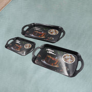 5211a Serving Tray Set Of 3 Melamine Trays For Kitchen Snacks Serving Tray Tray Set For Serving Tea Tray For Serving Fancy Trays For Serving Gift Item Different Size For Kitchen  Office Use thumbnail 2