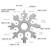 1787 Snowflake Multi-tool Stainless Steel Snowflake Bottle Opener thumbnail 3