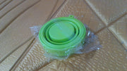 Round Silicone Foldable Glass  Cup Foldable Travel Mug With Lid (1 Pc) thumbnail 6