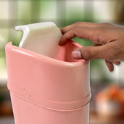 Mini Trash Can Dustbin Plastic Garbage Can With Lid (1 Pc) thumbnail 3