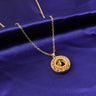 Traditional Gold-tone Round Jhumka Pendant Chain Necklace (1 Pc)