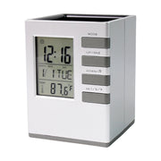 Multifunction Cube Digital Desk Clock With Pen Holder (1 Pc) thumbnail 1