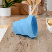 Round Silicone Foldable Glass Foldable Travel Mug Without Lid (1 Pc) thumbnail 3