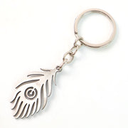 Stylish Stainless Steel Peacock Feather Keychain (1 Pc) thumbnail 1