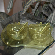 2752 Apple Shape Tray Bowl Used For Serving Snacks And Various Food Stuffs. thumbnail 1