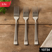 Premium Stainless Steel Dinner Fork - (3 Pc  Set) thumbnail 6