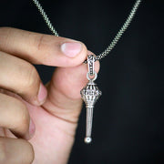 Silver Chain With Gada Pendant  Locket (1 Pc) thumbnail 6