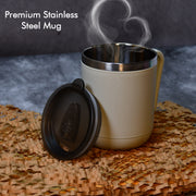 8137 Ganesh Premium Stainless Steel Coffee Mug With Heat Resistant Mug Lid. Approx 400ml Mug. thumbnail 6