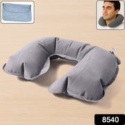 8540 Inflatable  Foldable Pillow U Shape Air Cushion Travel Pillow Travel Business Trip Neck Pillow For Long Trips Ideal For Men  Women Portable And Perfect For Backpacking Car Camping And Even Airplane Travel thumbnail 5