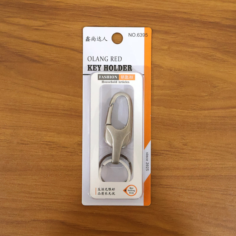 Stylish Metal Key Holder Keychain With Secure Lock Clip 1 Pc