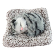 Soft Plush Cute Closed-eye Cat Car Dashboard Showpiece Toy (1 Pc) thumbnail 3