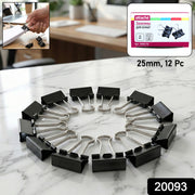 25mm Black Binder Clips (12 Pc) thumbnail 7