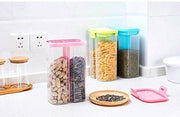 2146 Plastic 2 Sections Air Tight Transparent Food Grain Cereal Storage Container (2 Ltr) (With Box) thumbnail 1