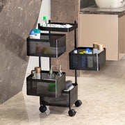 Metal Square High Quality Kitchen Trolley With Wheels (4 Layer  1 Pc) thumbnail 2