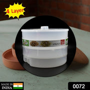 0072 Sprout Maker 4 Layer Used In All Kinds Of Household And Kitchen Purposes For Making And Blending Of Juices And Beverages Etc. thumbnail 7