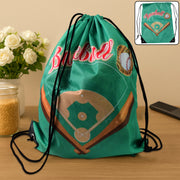 Water-resistant Nylon Drawstring Backpack Bag (1 Pc) thumbnail 1