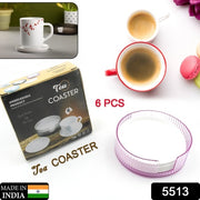 5513 Coasters Set Of 6 Plastic Coasters Spill Protection For Table Desk Durable And Non Slip Plastic Coaster Fit Common Size Drinking Glass Coffee Cup Tea Cup Mug thumbnail 7