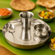 Stainless Steel Pooja Thali - (Set) thumbnail 3