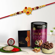 Rakhi (K1_317_as)  Assorted Chocolate Dryfruits 96gm Rakhi Combo With Card And Chocolate Chocolates Gift Pack Rakhi  Chocolate For Brother Rakhi With Gift Set Of 1 Rakhi thumbnail 1