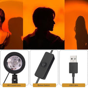6423 4 Colors Sunset Lamp Sunset Projection Lamp Led Night Lights thumbnail 5