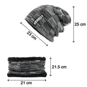 6066 Ultra Soft Unisex Woollen Beanie Cap Plus Muffler Scarf thumbnail 3