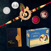 Rakhi Set With Card Coin Roli Chawal  Chocolate thumbnail 1