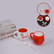 4764 King  Queen Printed Couple Matching Coffeetea Plastic Coffee Mug (300ml Set Of 2) thumbnail 2