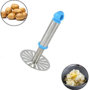 8123 Ganesh Potatopav Bhaji Masher With Plastic Handle Silver  Plastic - Oval Pav Masher Potato 1-piece Smasher Handle Multicolor thumbnail 5