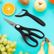 5629 6 Pieces Professional Kitchen Knife Set Meat Knife Chefs Knife With Non-slip Handle For Home Kitchen And Restaurant With Chef Peeler And Scissor (Stainless Steel  6 Pcs Set) thumbnail 2