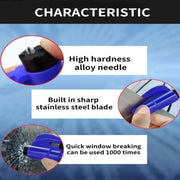 8761 2 In 1 Emergency Safety Cutter With Key Chain Small Portable Handy Emergency Safely Glass Breaking  Seat Belt Cutting Keychain Tool thumbnail 4