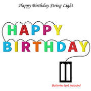 4815 Decoratives Plastic Happy Birthday 13 Led Letter Battery Operated String Lights Outdoor String Lights (Multicolour) thumbnail 5
