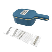 Vegetable Slicer Cutter - 6 Blades Kitchen Accessories Tools  Appliances With Container  Handle (1 Set) thumbnail 3