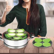Idli Maker Cups (4 Pcs)  Food-grade Silicone Non-stick Idli Dhokla Egg Poacher Moulds thumbnail 2