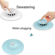 1163 Creative 2-in-1 Silicone Sewer Sink Sealer Cover Drainer (Multicolour) thumbnail 5