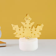 Decorative Led Gold Metal Leaf Diya Lamp (1 Pc) thumbnail 6
