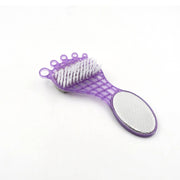 6993  4 In 1 Pedicure Tool For Rough  Dry Feet Dual-sided With Pumice Stone Soft Brush Steel Scrubber  Emery File Softens Hard Foot Corns  Calluses Cleanses  Smoothens Dull Feet thumbnail 4
