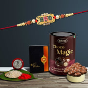 Rakhi For Brother Set Of 1 With Chocolate Magic Rakhi For Brother And Bhabhi Rakhi With Chocolate Rakhi With Gift For Brother Rakhi For Kids Rakhi Set Rakhi With Sweets (K1_407_em) thumbnail 1
