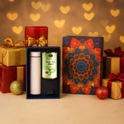 Effete Kesar Pista Almonds Gift Hamper Golden With Bottle (2 Pc Set) thumbnail 3