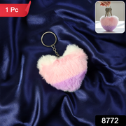 Soft Plush Cute Heart Keychain - 1 Pc thumbnail 7