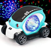 17922 Plastic 360 Degree Rotating Stunt Car Toy For Kids - Bump And Go Action With 4d Lights And Music Plastic Mini Car With Disco Ball (1 Pc  Battery Not Included) thumbnail 4