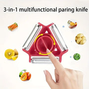 82583 In 1 Multi Function Three Use Rotary Hanging Round Planer Peeler And Cutter Vegetable Slicer Kitchen Tools Kitchen Gadgets (B Grade) thumbnail 4