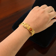 Gold Plated Designer Watch-dial Style Bracelet Rakhi For Brother (1 Pc) thumbnail 3