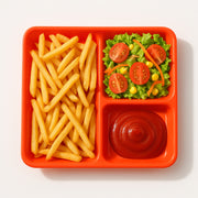 Plastic 3-compartment Rectangular Meal Serving Tray  Plates (1 Pc) thumbnail 4