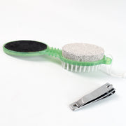 5 In 1 Pedicure Tool Pedicure Brush For Feet Foot Scrubber Foot File With Nail Cutter thumbnail 3